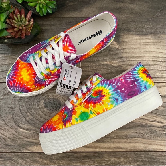 Superga Shoes - NEW Superga 2790 Colorful Tie Dye Platform Sneaker
